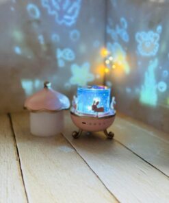 چراغ خواب فانتزی کودک طرح کاروسل پروژکتور دار کد 2859