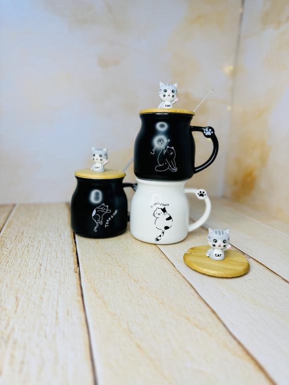 ماگ فانتزی در چوبی گربه برجسته کد 2861