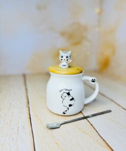 ماگ فانتزی در چوبی گربه برجسته کد 2861