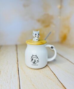 ماگ فانتزی در چوبی گربه برجسته کد 2861