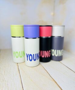 فلاسک استیل در لیوانی استوانه ای برند YOUNG کد 2867