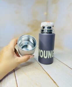فلاسک استیل در لیوانی استوانه ای برند YOUNG کد 2867
