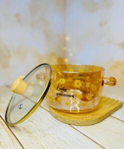 قابلمه پیرکس گل دار شفاف کد 2871