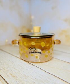 قابلمه پیرکس گل دار شفاف کد 2871