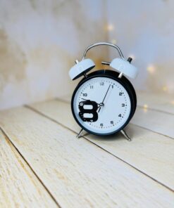 ساعت کوک دار شماطه ای سیاه سفید کد 2876