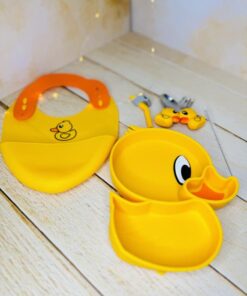 ست 5 تیکه ظرف غذای سیلیکونی فانتزی کودک کد 2885