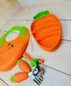 ست 5 تیکه ظرف غذای سیلیکونی فانتزی کودک کد 2885