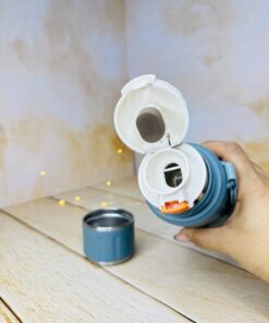 فلاسک استیل در لیوانی شیار دار برند COLII کد 2893