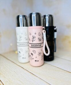 فلاسک مینیمال استیل گلدار در لیوانی برند دی کادی D.KADI کد 2894