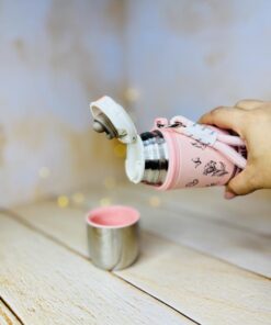 فلاسک مینیمال استیل گلدار در لیوانی برند دی کادی D.KADI کد 2894