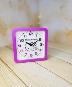 ساعت فانتزی رو میزی مربعی طرح HELLO KITTY کد 2895