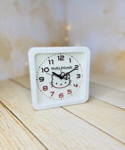 ساعت فانتزی رو میزی مربعی طرح HELLO KITTY کد 2895