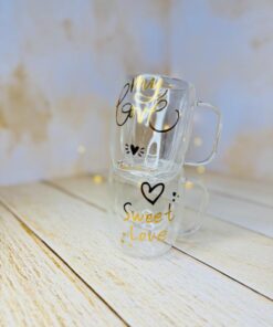 ماگ پیرکس دسته دار دوجداره فونتی کد 2899