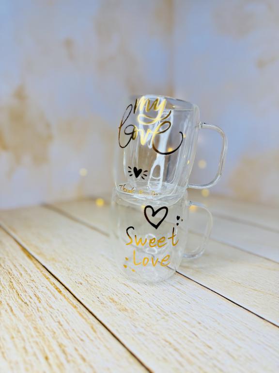 ماگ پیرکس دسته دار دوجداره فونتی کد 2899