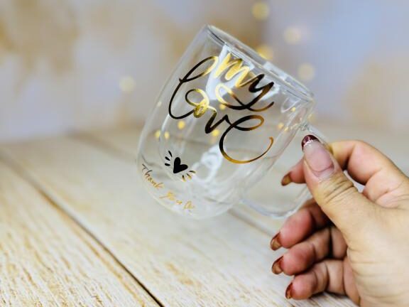 ماگ پیرکس دسته دار دوجداره فونتی کد 2899