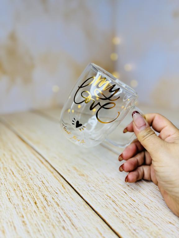 ماگ پیرکس دسته دار دوجداره فونتی کد 2899