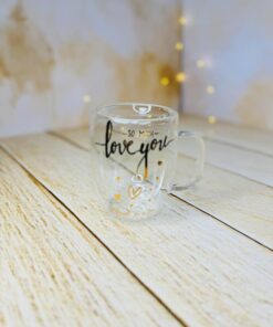 ماگ پیرکس دسته دار دوجداره فونتی کد 2899