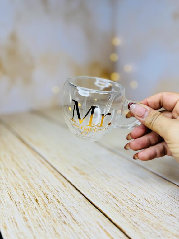 شات قهوه دوجداره پیرکس دسته دار فونتی کد 2901