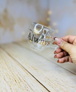 شات قهوه دوجداره پیرکس دسته دار فونتی کد 2901