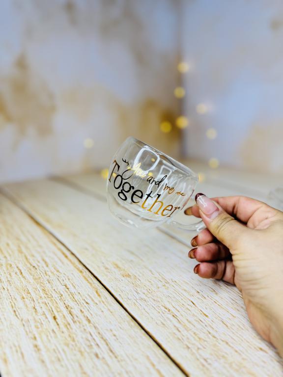 شات قهوه دوجداره پیرکس دسته دار فونتی کد 2901