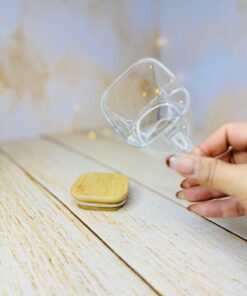 ماگ دسته دار پیرکس گودمورنینگ مربعی در چوبی کد 2902