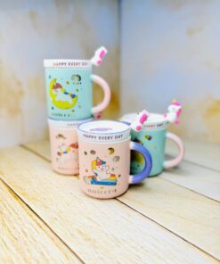 ماگ یونیکورن درب صورت قاشق سیلیکونی کد 2908