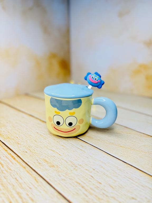 ماگ درب دار دلقک قاشق سیلیکونی کد 2909