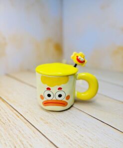 ماگ درب دار دلقک قاشق سیلیکونی کد 2909