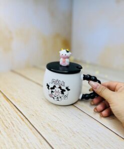 ماگ دسته مرواریدی درب عروسکی گاوی کد 2910