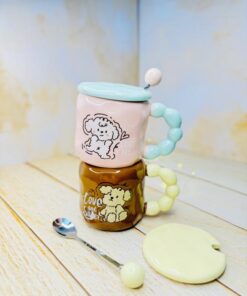 ماگ دسته توپی فانتزی پاستیلی پاپی کد 2914