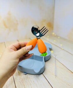 ظرف غذای کودک سیلیکونی نشکن طرح خرگوش کد 2915