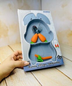 ظرف غذای کودک سیلیکونی نشکن طرح خرگوش کد 2915