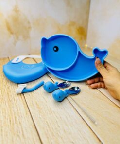 ست 5 تیکه ظرف غذای سیلیکونی فانتزی کودک کد 2885