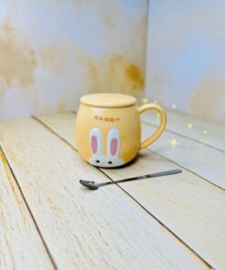 ماگ کیوت خرگوش برجسته پاپیون دار کد 2918