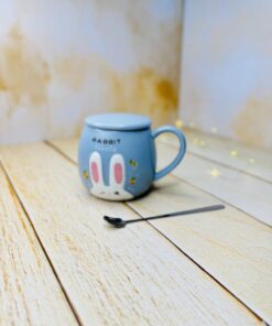 ماگ کیوت خرگوش برجسته پاپیون دار کد 2918