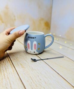 ماگ کیوت خرگوش برجسته پاپیون دار کد 2918