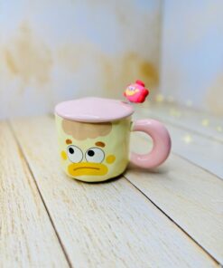 ماگ درب دار دلقک قاشق سیلیکونی کد 2909