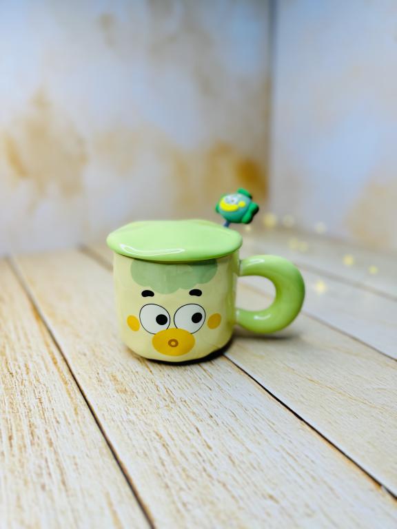 ماگ درب دار دلقک قاشق سیلیکونی کد 2909