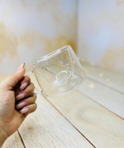 فنجان پیرکس دو جداره دسته دار COFFEE کد 2921