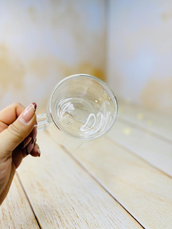 فنجان پیرکس دو جداره دسته دار COFFEE کد 2921