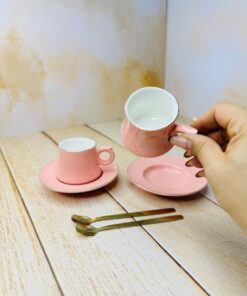 ست شات دو عددی قهوه خوری کادویی صورتی کد 2922