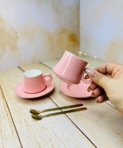 ست شات دو عددی قهوه خوری کادویی صورتی کد 2922