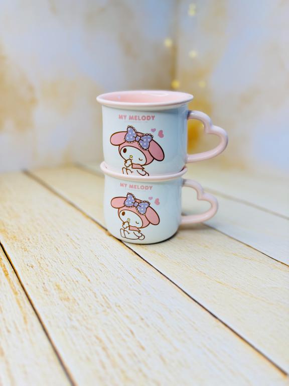 ماگ فانتزی اورجینال طرح ملودی دسته قلبی کد 2928