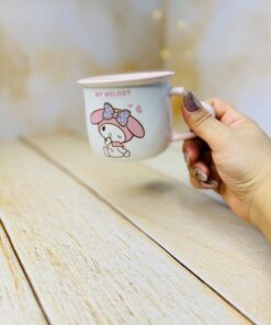 ماگ فانتزی اورجینال طرح ملودی دسته قلبی کد 2928