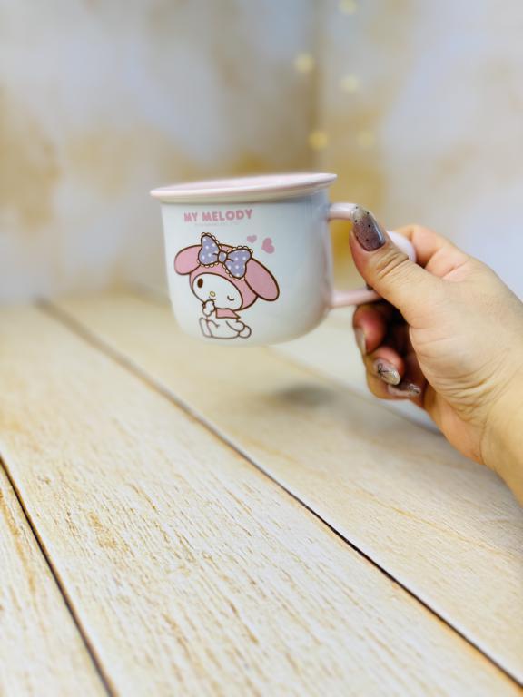 ماگ فانتزی اورجینال طرح ملودی دسته قلبی کد 2928