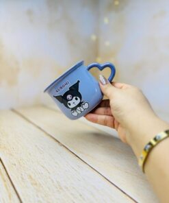 ماگ فانتزی اورجینال طرح ملودی و کرومی دسته قلبی کد 2928