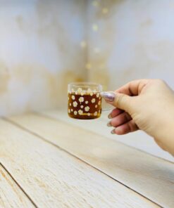 شات قهوه پیرکس طرح گل زرد کد 2932