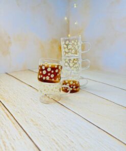 شات قهوه پیرکس طرح گل زرد کد 2932