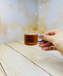 شات قهوه پیرکس GOOD MORNING شیار دار کوچک کد 2934