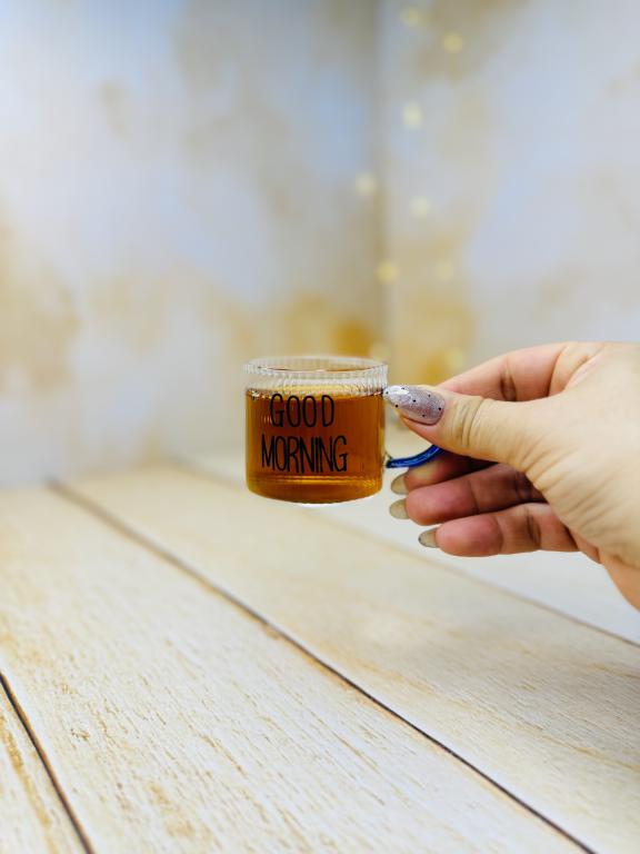 شات قهوه پیرکس GOOD MORNING شیار دار کوچک کد 2934